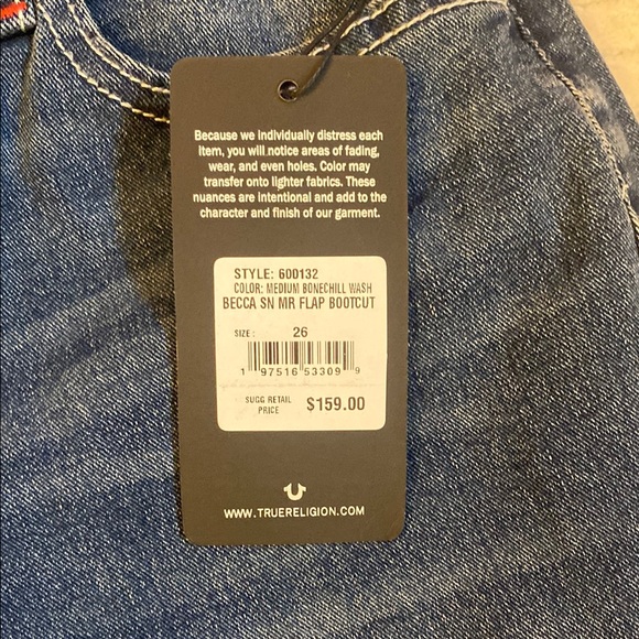 TRUE RELIGION.Classic Blue Women's Jeans - Picture 4 of 12